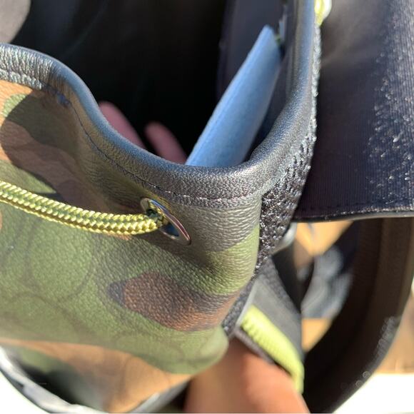 COACH Track Backpack In Signature Canvas Camo Print - Picture 11 of 16